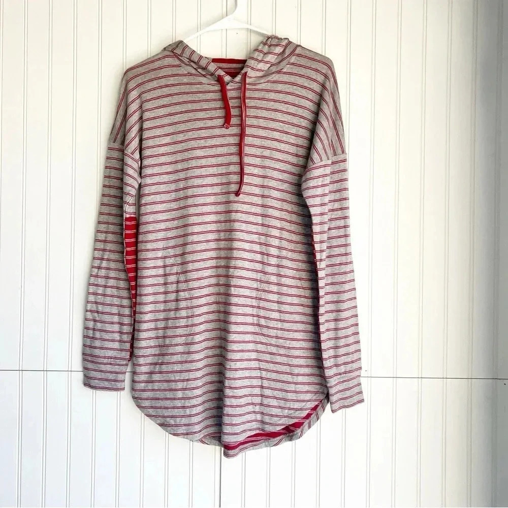 Toad&Co Size XS Profundo Hooded Tunic in Red Striped NEW! - Picture 2 of 7